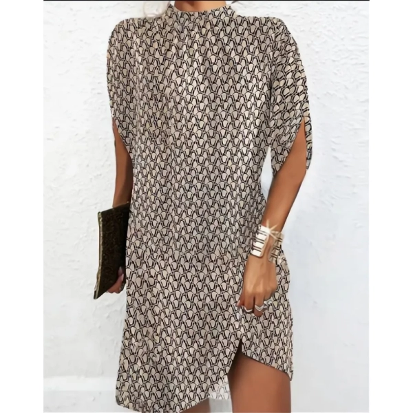 Dresses For Women 2024 Spring Summer Fashion Round Neck Ruched Loose Casual Bat Sleeve Office Lady Party Dress S-XXL Vestidos